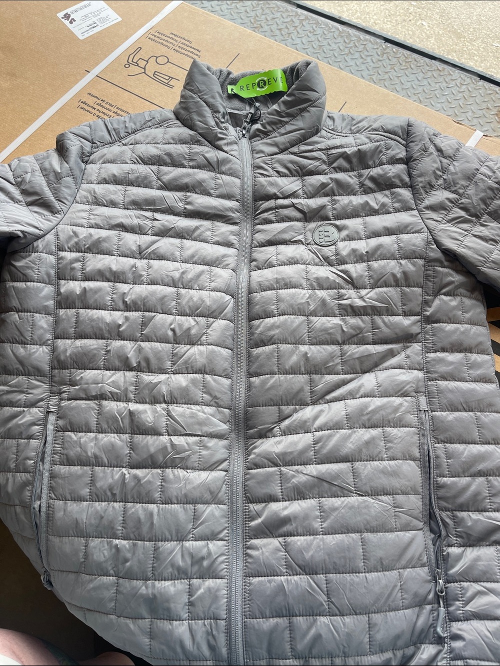 Bench Light Gray Quilted Packable Jacket